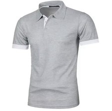 New Mens Short Sleeve Polo  Streetwear Lightweight Lapel Tshirts for Men
