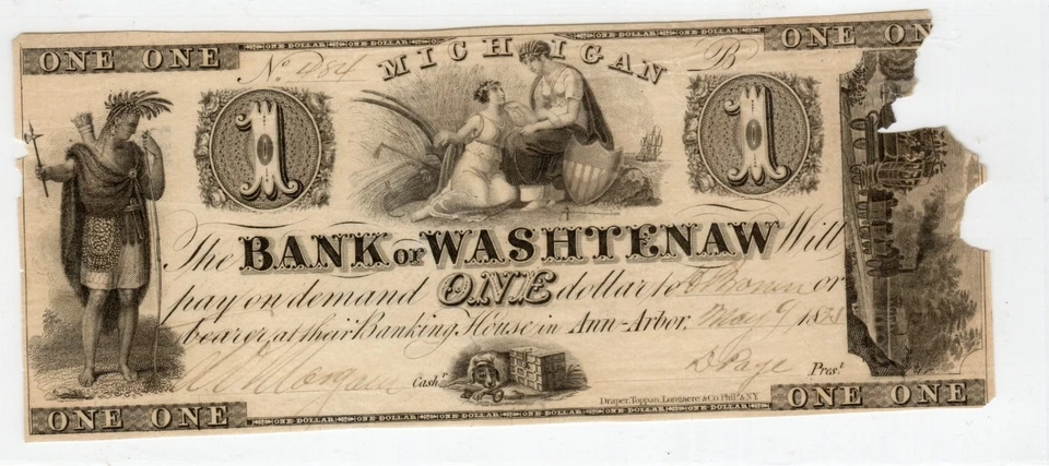 AR Fayetteville 25c; MI Washtenaw $1; NY Wayne Co $5; OH Sandusky $2 - 4 pieces - Image 3 of 4