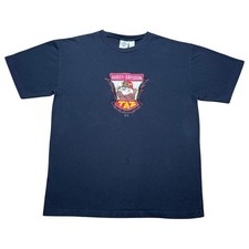 Vintage 1993 Harley Davidson Motorcycles Taz Looney Tunes Embroidered T-Shirt XL
