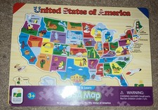 The Learning Journey Lift  Learn Puzzle - USA Map Puzzle for Kids - 2016