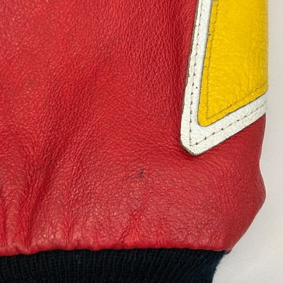 Vintage 90s Snoopy Peanuts Leather Bomber Jacket American Toons