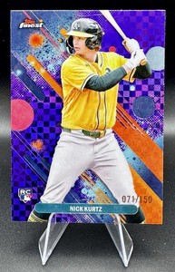 2025 Topps Finest NICK KURTZ RC /150 Purple Checkerboard Common 10 ROY Athletics