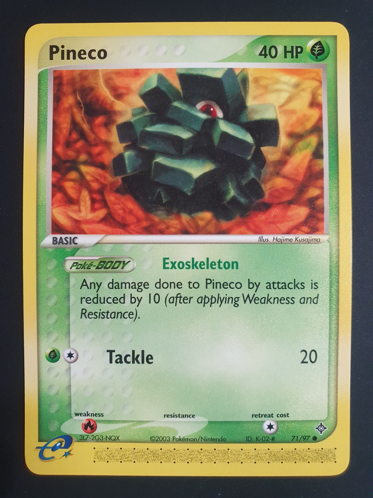 Pineco 71/97 - EX Dragon Set - Pokemon Ereader Card - Near Mint Condition