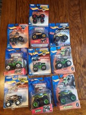 Monster Jam 2000s Hot Wheels 1:64 Lot Autographed Grave Digger TMNT Mutt