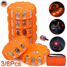 3/6Stk Wasserdicht LED Warnleuchte Auto Warndreieck Kfz Notleuchten Warnblitzer