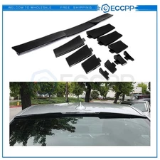 For Universal Fitment Top Roof Spoiler Wing Adjustale Glossy Black