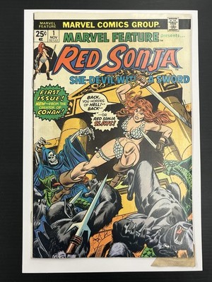 Marvel Feature Presents Red Sonja 1 She-Devil With A Sword VF- 1975 MISCUT PAGE