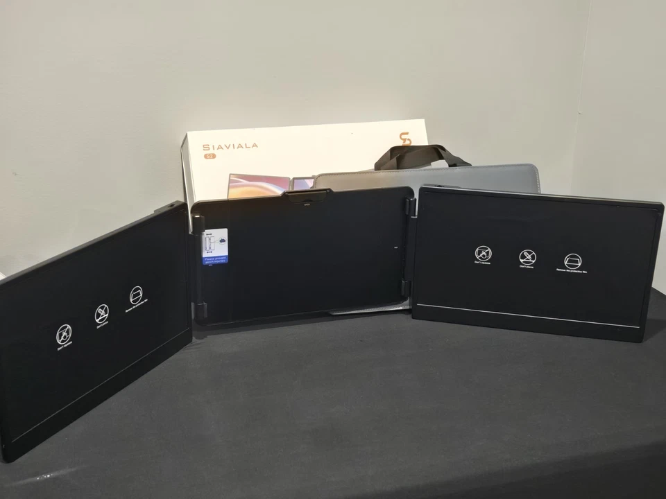 Triple Laptop Screen Extender 14” 1080P FHD Portable Monitor Ultra Slim USB-C - Image 3 of 4