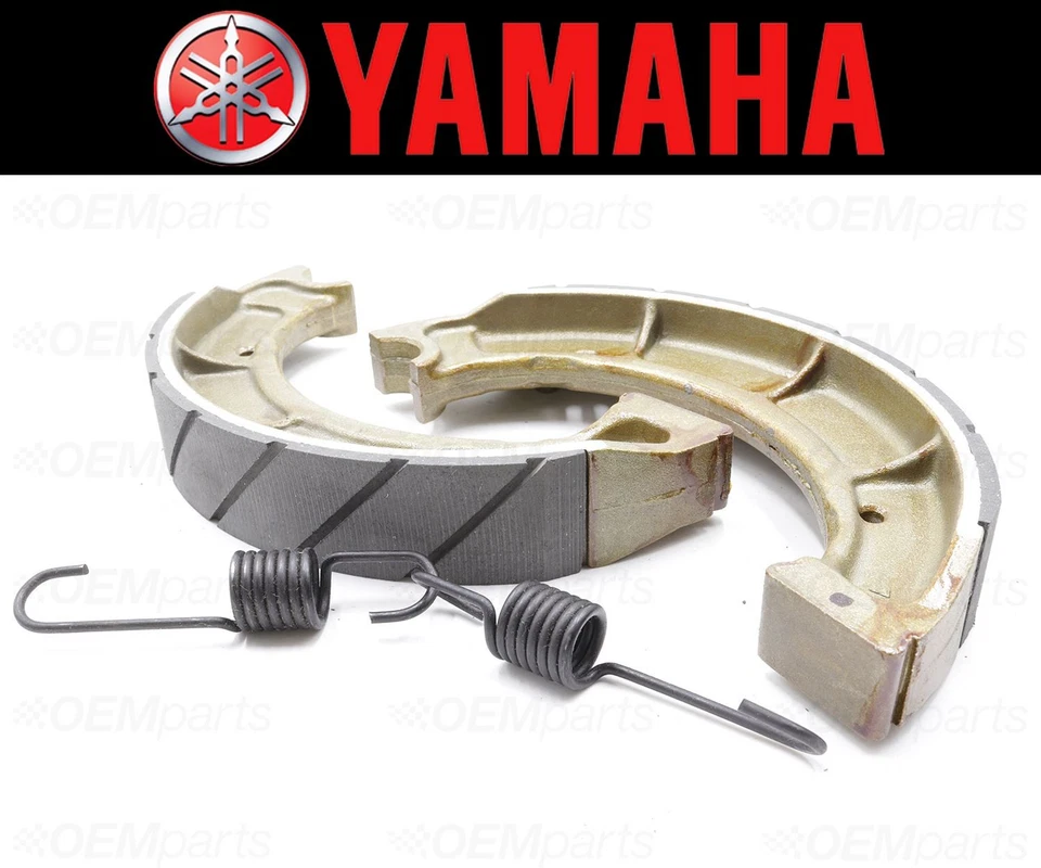 Set of (2) Yamaha Water Grooved REAR Brake Shoes and Springs #3BH-W253E-00-00 - Image 3 of 4