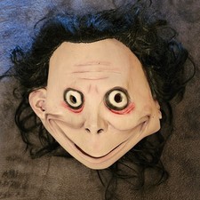 Creepy Momo Mask Scary Momo Challenge Games Evil Latex Mask Halloween Costume