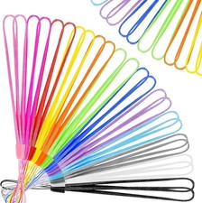 100 Pcs 7 Inch Colorful Hand Wrist Strap Lanyard for USB Keys Flash Drive