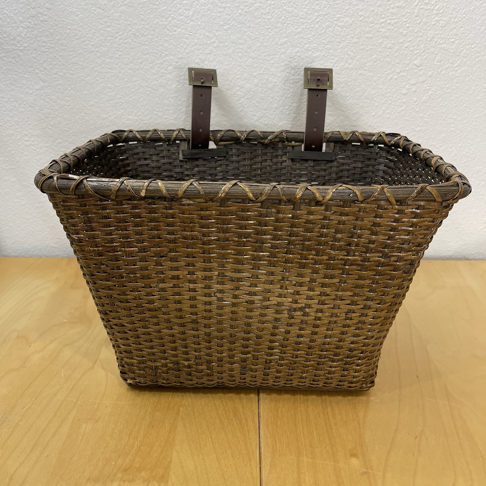 Bike Basket Leather Strap Brown Nwot