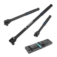 3PCS Breaker Bar Set, 1/4", 3/8", 1/2" Drive, 180 Rotatable Head, 6", Black