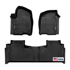 Weathertech Floorliner For 2021-2025 Chevrolet Suburban - 1st 2nd Row Black Weathertech Floorliner For 2021-2025 Chevrolet Suburban - 1st 2nd Row Black