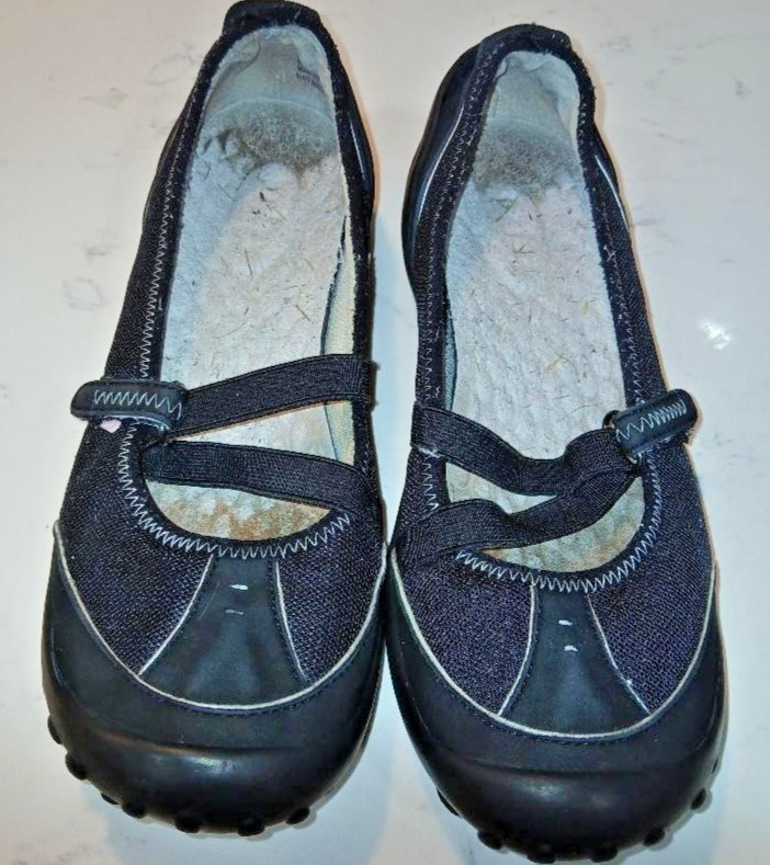 Privo by Clarks Women's Black Mary Jane Shoe  Canvas & Leather Sz 7.5