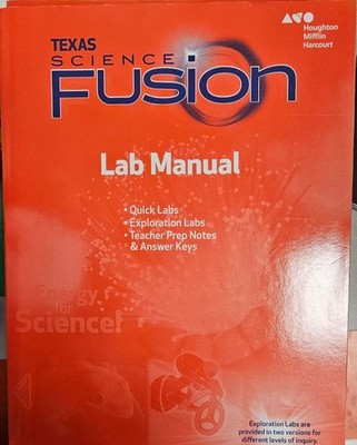 Texas Science Fusion Lab Manual Grade 6,  BRAND NEW