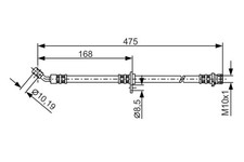 BOSCH Bremsschlauch 1 987 481 327 10mm für HONDA ACCORD 7 CL CN CL7 CTDi CN1 CL9