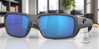 COSTA DEL MAR 6S9079 09 Fantail Pro Matte Gray Blue Mirror 60 m Men's Sunglasses
