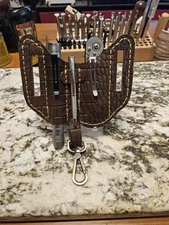 Alligator Embossed Leather EDC Sheath