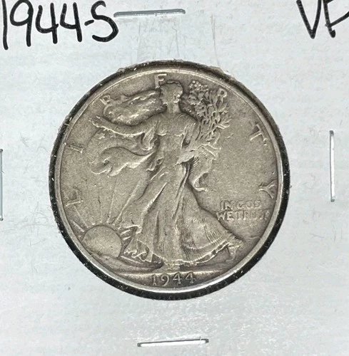 1944-S WALKING LIBERTY SILVER HALF DOLLAR  ~ VF  ~ NICE COIN ~ 90% SILVER