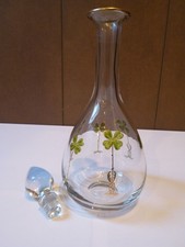 Theresienthal   Karaffe   Dekor Glücksklee mit Goldrand Jugendstil