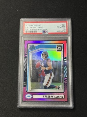  PSA 10 OPTIC CALEB WILLIAM S PINK 2024 RATED ROOKIE PANINI CHASE PACK READ !
