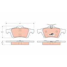 Satz Bremsbeläge Bremsklötze hinten für Ford C-MAX DM2 2 Focus DA DB 3 | 2425