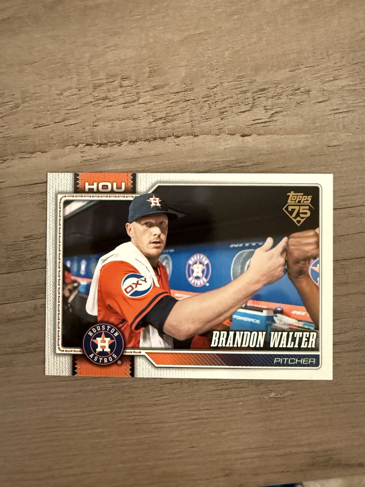 Topps 2026 Series One 75th Brandon Walter Astros Golden Mirror Variation #227