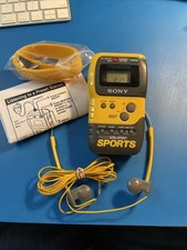 Sony Walkman SRF-M70 SPORTS AM/FM Radio Tested Working w Sports Headphones