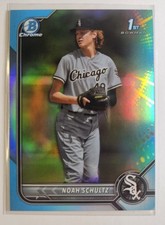 2022 Bowman Draft - Chrome Noah Schultz #BDC-56 Sky Blue Refractor (RC)