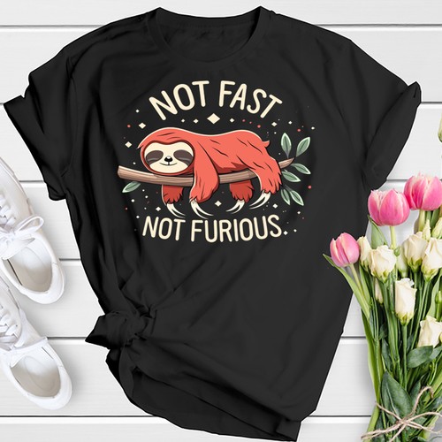 Camiseta Not Fast Not Furious Funny Sloth - Camiseta Humorosa Perezosa - Imagen 9 de 31