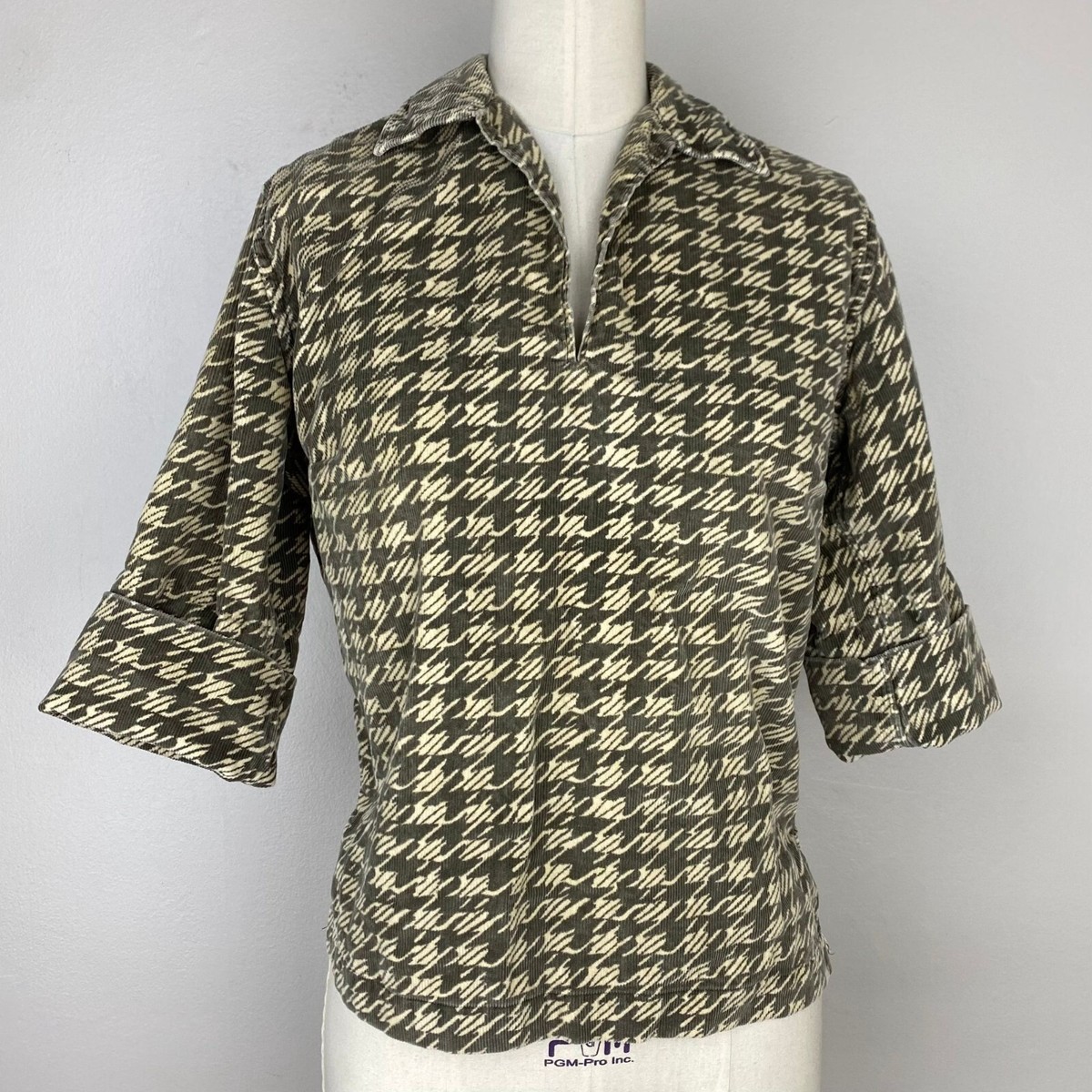 Vintage 1950s Lady Hathaway Printed Corduroy Shirt XS/S Vintage 1950s Lady Hathaway Printed Corduroy Shirt XS/S