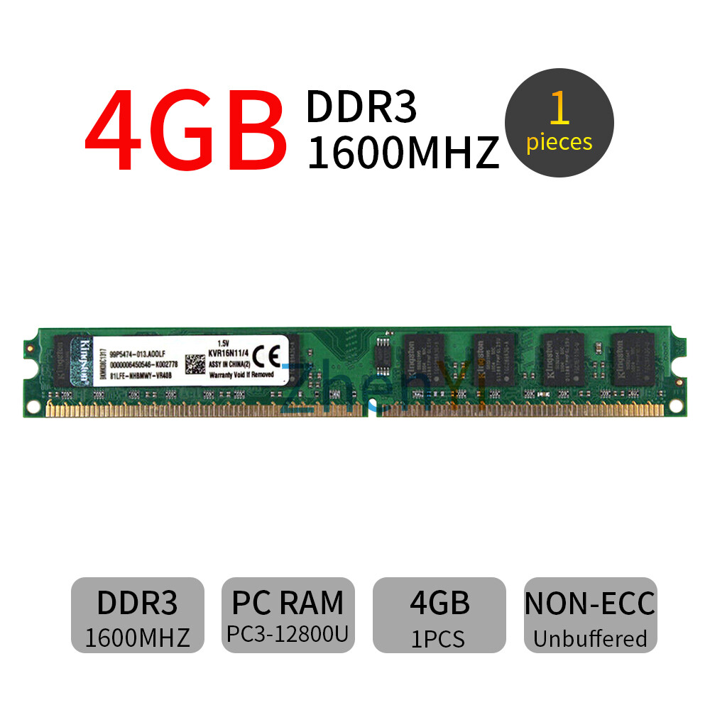 1600mhz Pc3 12800 4gb Ddr3 Ram Ddr3 8gb 1600mhz Kingston Kingston