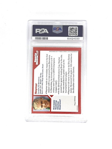 NEYMAR ROOKIE RARE 2014 Sports Illustrated Si for Kids JR BRAZIL PSA 7 POP 3 - Picture 2 of 2