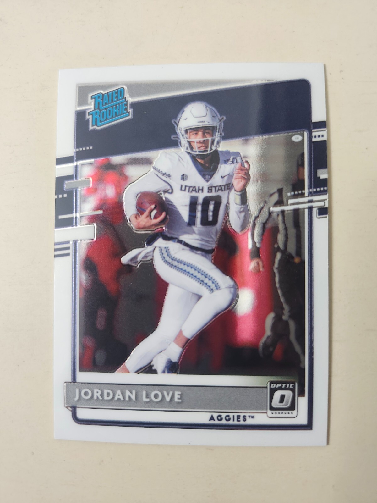 Jordan Love Optic Rated Rookie RC Football 2020 Panini Utah State Packers NICE!