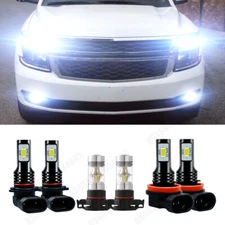For Tahoe 2015-2016 2017 2018 2019- 6x Combo LED Headlight + Fog Bulbs KIT