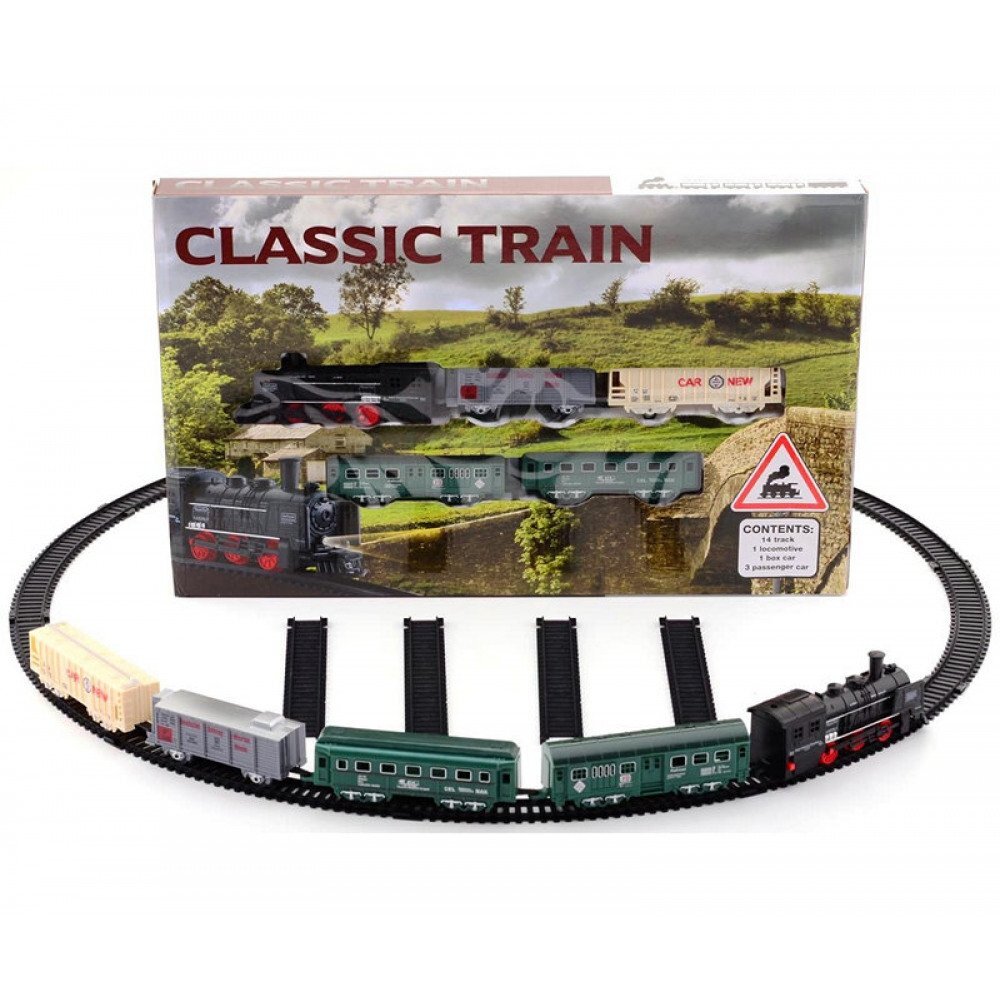 Locomotive Train and 4 wagons with electric circuit