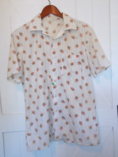 VTG Native American All Over Print Short Sleeve Button Down Western Shirt