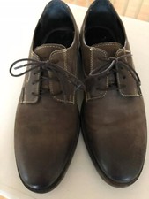 CLARKS 66131 Brown Leather Lace Up Dress Casual Shoes :Loafers Sz 9M Men's