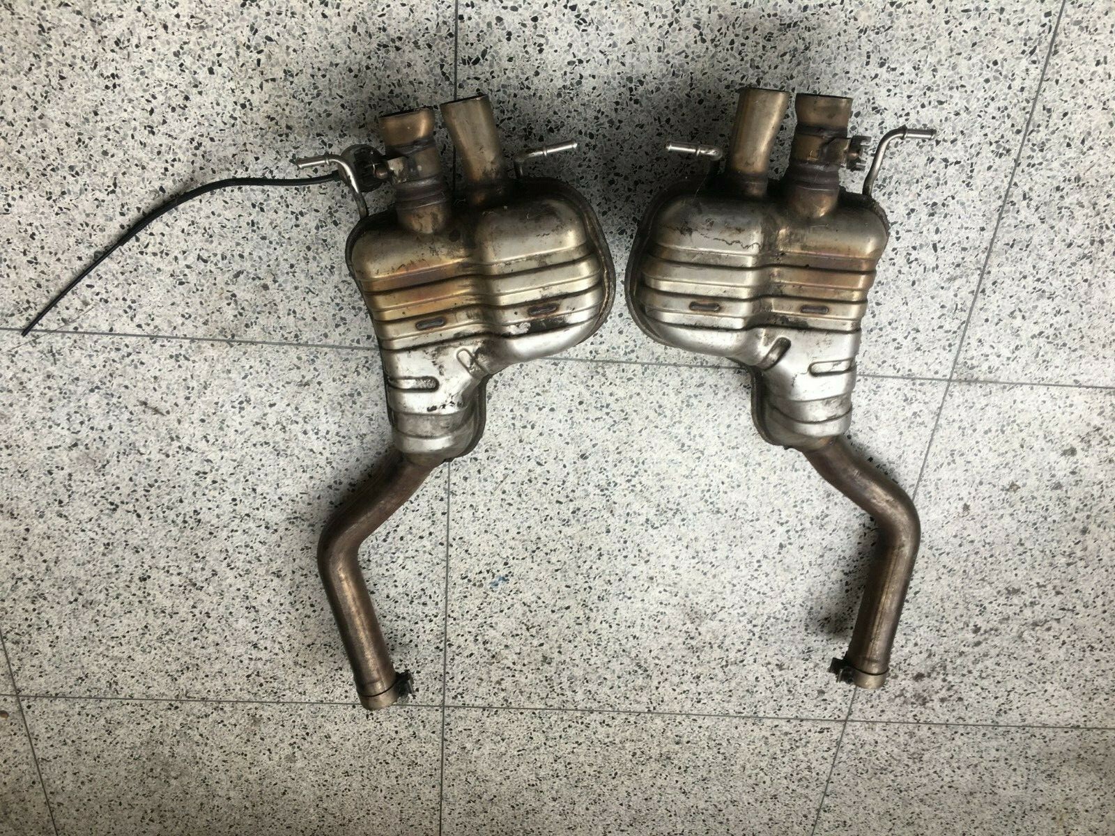 04-10 Bentley Continental GT GTC OEM Factory Mufflers Left & Right 