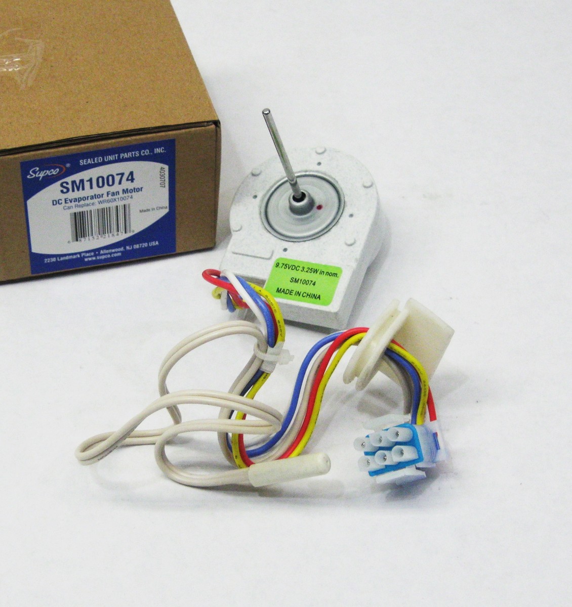 SM10074 for WR60X10074 GE Evaporator Freezer Fan DC Motor PS304658