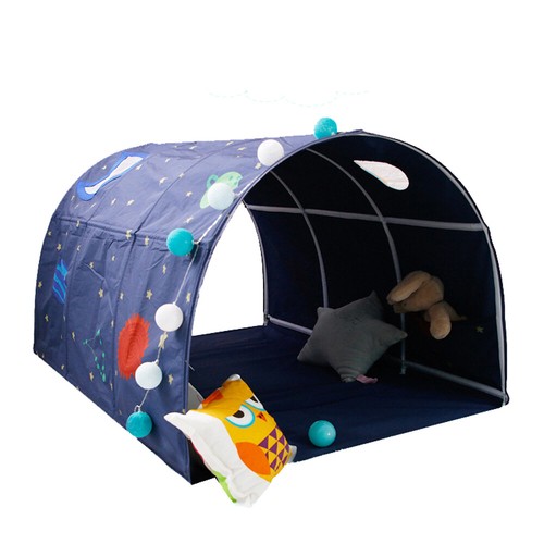 Tenda a tunnel letto cabina bambini bambino sogno pop up culla baldacchino zanzariera - Foto 15 di 16