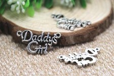DADDY'S GIRL SILVER PENDANT CHARM FATHER DAUGHTER JEWELRY KC25 Free Shipping