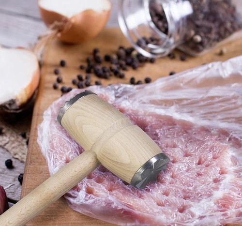 Wenco Premium Fleischklopfer – Buchenholz & Metall, zwei Bearbeitungsflächen - Bild 2 von 5