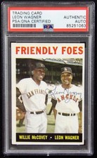 Leon Wagner Los Angeles Angels Signed 1964 Topps Card #41 PSA Authenticated