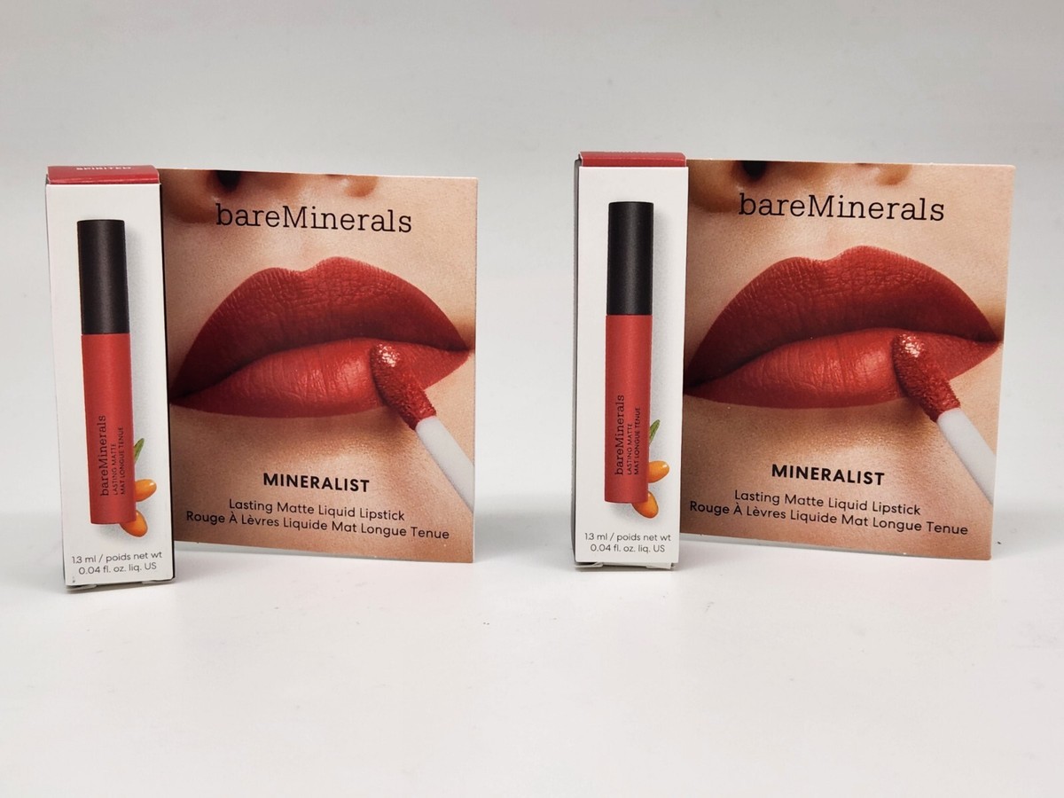 x BARE MINERALS Mineralist Matte Liquid Lipstick SPIRITED Red