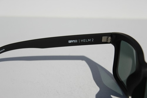 SPY OPTICS Helm 2 POLARIZED Sunglasses Matte Black Thin Blue Line/HD+ Gray Green - Picture 5 of 12
