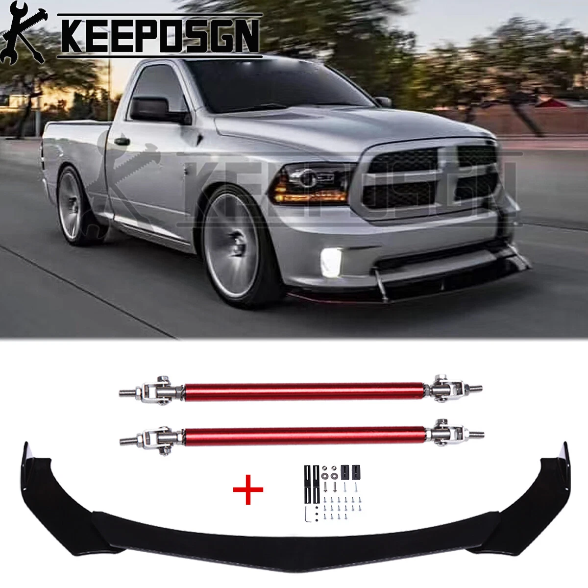 Dodge ram front lip spoiler deals