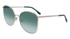 NEW Lacoste L224S 714 Gold Sunglasses with Green Gradient Lenses