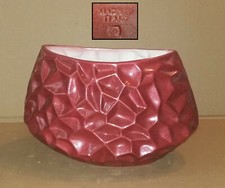 Particolare Vaso Rosso in Ceramica - Effetto Stropicciato . h= 20 cm. - OTTIMO